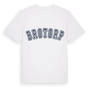 Brotorp college t-shirt – ekologisk bomull t-shirt från Pinshirt