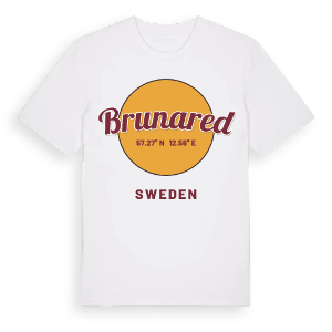 Brunared cirkel t-shirt – ekologisk bomull t-shirt från Pinshirt