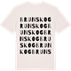 Vintage White t-shirt med Brunskog ordlek t-shirt