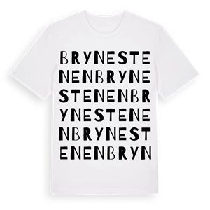 Brynestenen ordlek t-shirt – ekologisk bomull t-shirt från Pinshirt