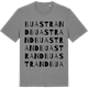 Mid Heather Gray t-shirt med Bua strand ordlek t-shirt