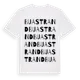 White t-shirt med Bua Strand ordlek t-shirt
