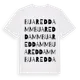 White t-shirt med Buareddamm ordlek t-shirt