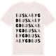 Vintage White t-shirt med Buskabygd ordlek t-shirt