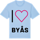 Blue Soul t-shirt med Jag älskar Byås t-shirt stort tryck