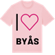 Pink Cotton t-shirt med Jag älskar Byås t-shirt stort tryck