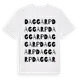 White t-shirt med Daggarp ordlek t-shirt