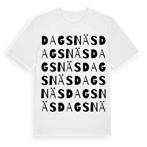 Dagsnäs ordlek t-shirt – ekologisk bomull t-shirt från Pinshirt