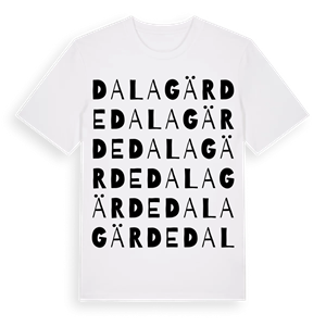 Dalagärde ordlek t-shirt – ekologisk bomull t-shirt från Pinshirt