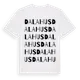 White t-shirt med Dalahus ordlek t-shirt