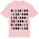 Pink Cotton t-shirt med Dalsgård ordlek t-shirt