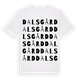 White t-shirt med Dalsgård ordlek t-shirt