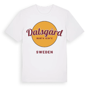Dalsgård cirkel t-shirt – ekologisk bomull t-shirt från Pinshirt