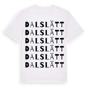 Dalslätt ordlek t-shirt – ekologisk bomull t-shirt från Pinshirt