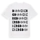 White t-shirt med Dammeberg ordlek t-shirt