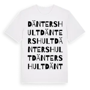 Däntershult ordlek t-shirt – ekologisk bomull t-shirt från Pinshirt
