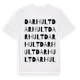 White t-shirt med Darhult ordlek t-shirt
