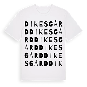 Dikesgård ordlek t-shirt – ekologisk bomull t-shirt från Pinshirt