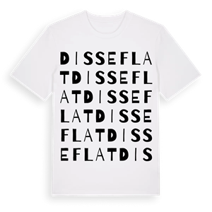 Disseflat ordlek t-shirt – ekologisk bomull t-shirt från Pinshirt