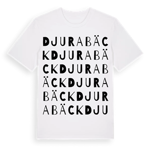 Djurabäck ordlek t-shirt – ekologisk bomull t-shirt från Pinshirt