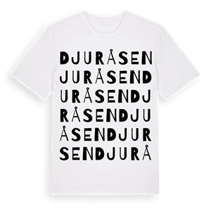 Djuråsen ordlek t-shirt – ekologisk bomull t-shirt från Pinshirt