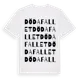 White t-shirt med Döda Fallet ordlek t-shirt