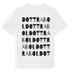 White t-shirt med Dottrabol ordlek t-shirt