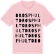 Pink Cotton t-shirt med Drosphult ordlek t-shirt