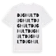 White t-shirt med Dughult ordlek t-shirt