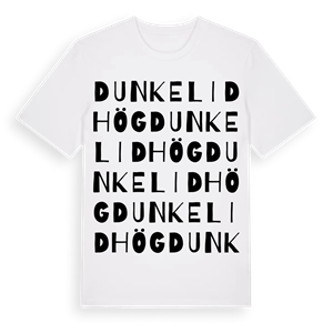 Dunkelidhög ordlek t-shirt – ekologisk bomull t-shirt från Pinshirt
