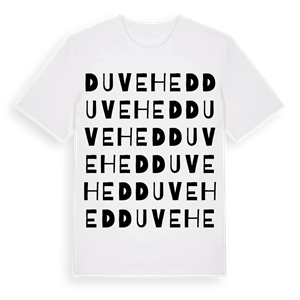 Duvehed ordlek t-shirt – ekologisk bomull t-shirt från Pinshirt