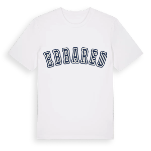 Ebbared college t-shirt – ekologisk bomull t-shirt från Pinshirt