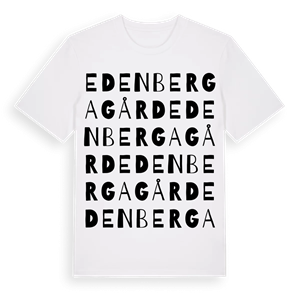 Edenberga gård ordlek t-shirt – ekologisk bomull t-shirt från Pinshirt