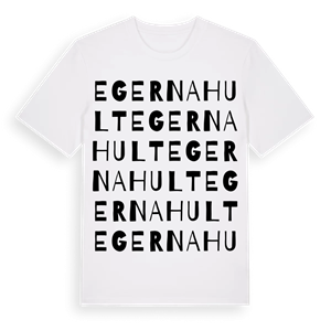 Egernahult ordlek t-shirt – ekologisk bomull t-shirt från Pinshirt