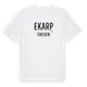 White t-shirt med Ekarp i Sverige t-shirt