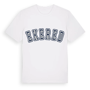 Ekered college t-shirt – ekologisk bomull t-shirt från Pinshirt