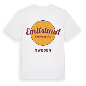 Emilslund cirkel t-shirt – ekologisk bomull t-shirt från Pinshirt