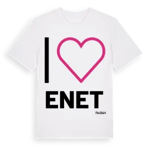 Jag älskar Enet t-shirt stort tryck – ekologisk bomull t-shirt från Pinshirt