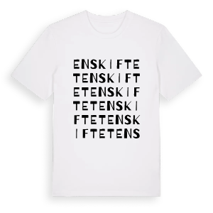 Enskiftet ordlek t-shirt – ekologisk bomull t-shirt från Pinshirt