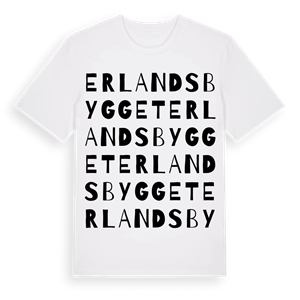 Erlandsbygget ordlek t-shirt – ekologisk bomull t-shirt från Pinshirt