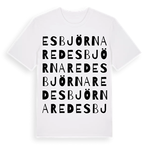 Esbjörnared ordlek t-shirt – ekologisk bomull t-shirt från Pinshirt