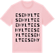 Pink Cotton t-shirt med Esehylte ordlek t-shirt