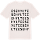 Vintage White t-shirt med Esehylte ordlek t-shirt