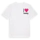 White t-shirt med Jag älskar Esered t-shirt litet tryck