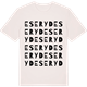 Vintage White t-shirt med Eseryd ordlek t-shirt