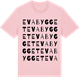 Pink Cotton t-shirt med Evabygget ordlek t-shirt