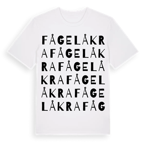 Fågelåkra ordlek t-shirt – ekologisk bomull t-shirt från Pinshirt
