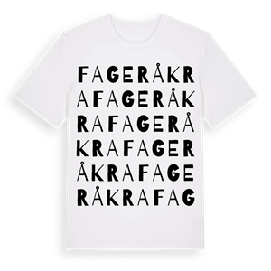 Fageråkra ordlek t-shirt – ekologisk bomull t-shirt från Pinshirt