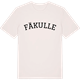 Vintage White t-shirt med Fäkulle böjd t-shirt