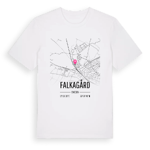Falkagård karta t-shirt – ekologisk bomull t-shirt från Pinshirt